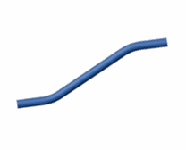 Dobbel bend blå 16mm Aluminium pris per stk