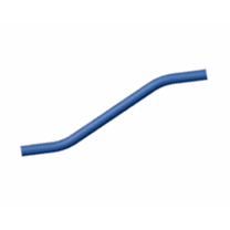 Dobbel bend blå 25mm Aluminium pris per stk