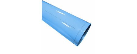 Blå Trykkluft Rør D 168mm (6 1/2") 6m stusser med spor
