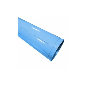 Blå Trykkluft Rør D 168mm (6 1/2") 6m stusser med spor
